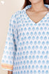Cambric Cotton Dress In Block Print