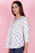 Cambric Cotton Shirt In Block Print