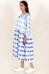 Mulmul Cotton Dress In Floral Block Print