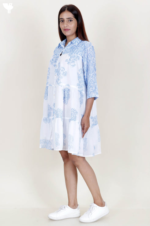 Mulmul Cotton Striped Midi Dress