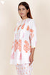 Cambric Cotton Pintuck Top In Block Print