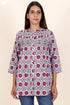 Cambric Cotton Top In Floral Print