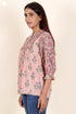 Cambric Cotton Top In Block Print