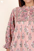 Cambric Cotton Top In Block Print