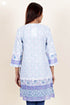 Mulmul Cotton Top In Floral Block Print