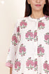 Mulmul Cotton Dress In Floral Block Print