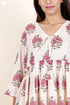 Mulmul Cotton Tiered Dress In Floral Block Print