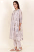 Chanderi Silk Kurta With Slip In Block Print