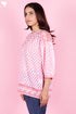 Mulmul Cotton Poncho Top In Block Print
