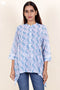 Mulmul Cotton Top In Floral Block Print