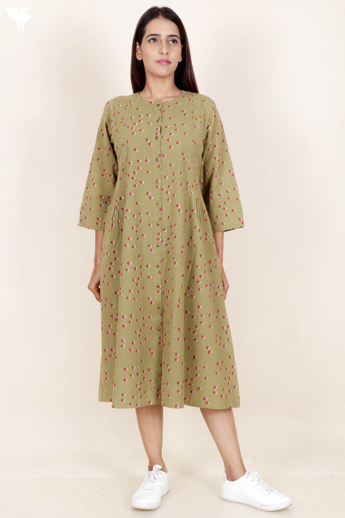Khaadi Cotton Kurta With Polka Dots