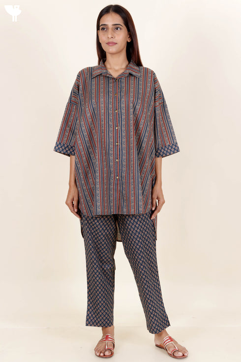 Cambric Cotton Co-Ord Set In Graphic Print