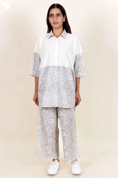 Khaadi Cotton Co-Ord Set In Block Print
