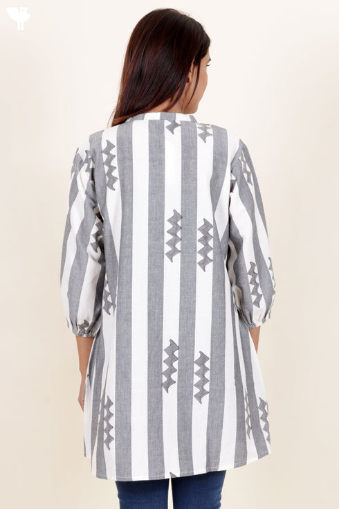 Khaadi Cotton Short Kurta With Block Print