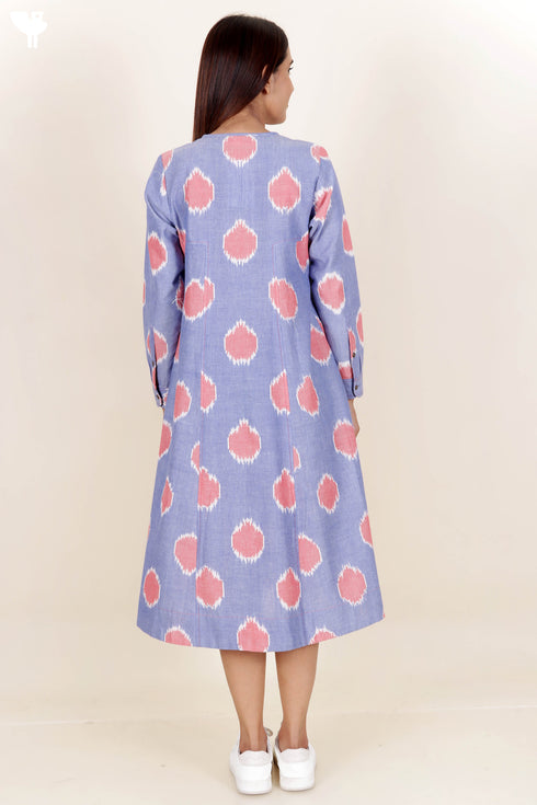 Ikat Cotton Midi Dress