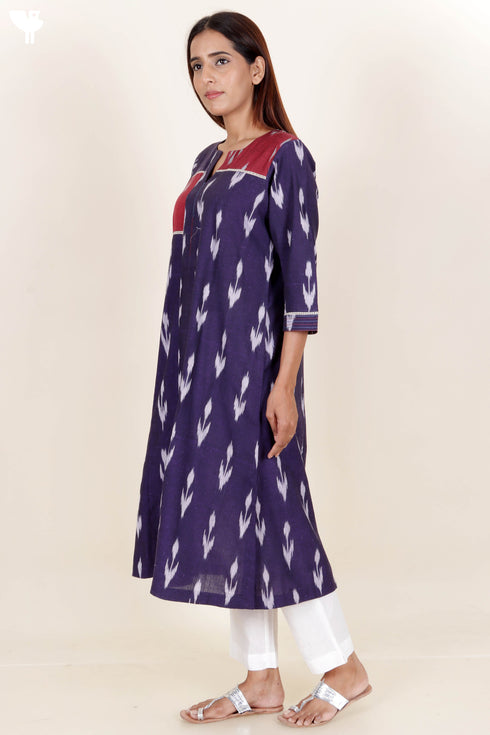 Ikat Cotton Kurta