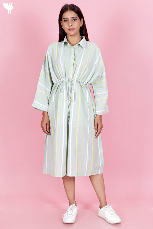 Khaadi Cotton Dress In Stripes