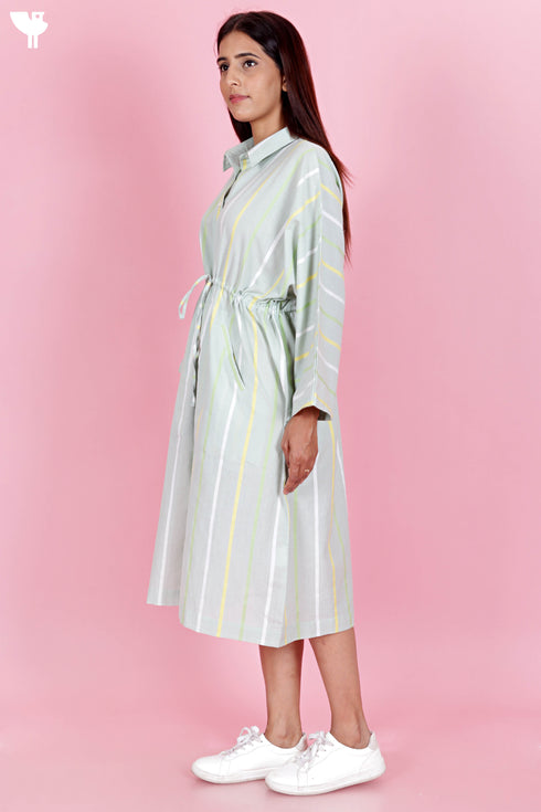 Khaadi Cotton Dress In Stripes