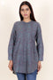 Khaadi Cotton Mandarin Top In Block Print