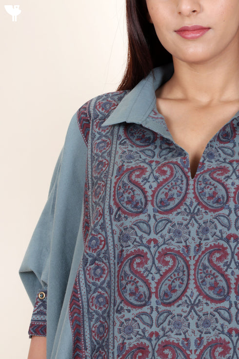 Khaadi Cotton Shirt in Block Print