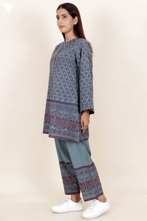 Khaadi Cotton Co-Ord Set In Floral Block Print