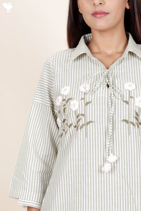 Khaadi Cotton Kurta with Embroidery