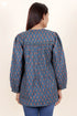 Cambric Cotton Pintuck Top In Block Print