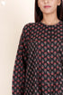 Cambric Cotton Midi Dress In Block Print