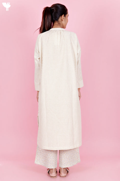 Khaadi Cotton Kurta with Embroidery