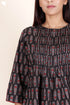 Cambric Cotton Midi Dress In Block Print