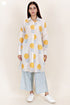 Cotton Silk Co-Ord Set In Floral Block Print