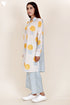 Cotton Silk Co-Ord Set In Floral Block Print