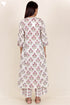 Mulmul Cotton Dress In Block Print