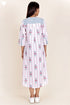 Khaadi Cotton Striped Dress In Block Print