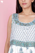 Mulmul Cotton Dress In Floral Block Print