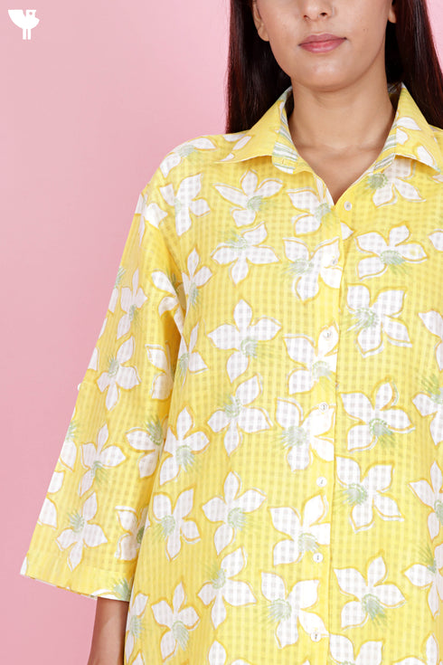 Khaadi Cotton Secret Dress In Floral Block Print