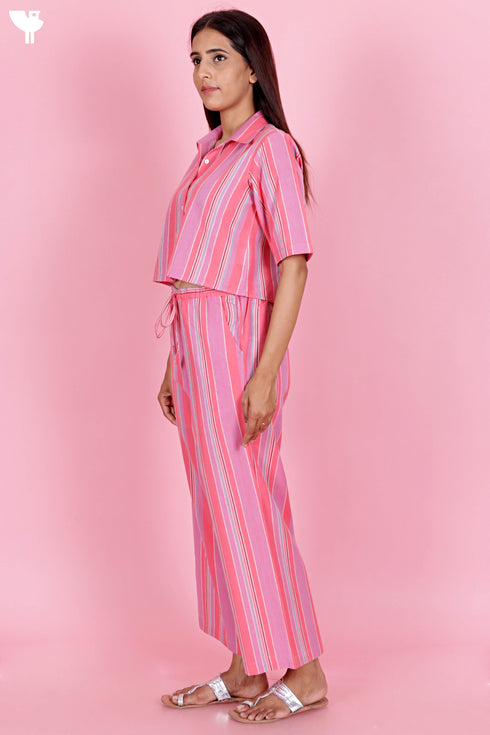 Khaadi Cotton Co-Ord Set in Stripes