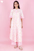 Cambric Cotton Kurta In Floral Block Print