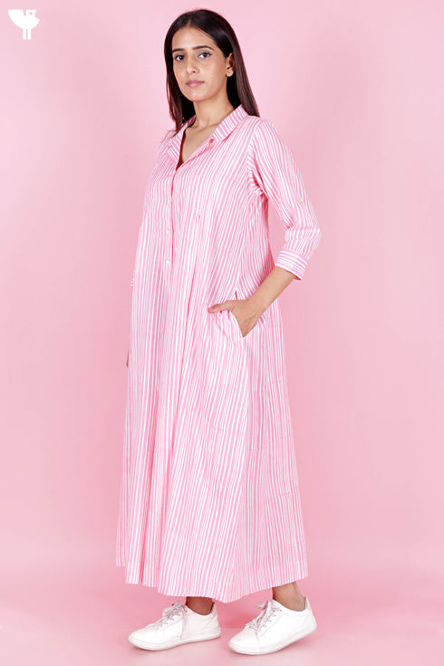 Cambric Cotton Jumpsuit In Block Print