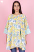 Mulmul Cotton Poncho Top In Floral Print