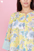 Mulmul Cotton Poncho Top In Floral Print
