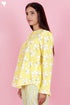 Khaadi Cotton Shirt In Floral Block Print