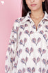 Mulmul Cotton Shirt In Floral Block Print