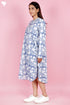 Cambric Cotton Dress With Block Print