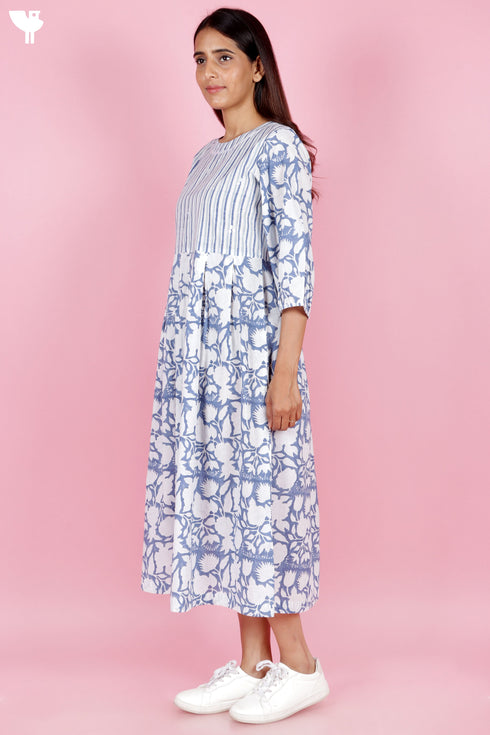 Cambric Cotton Dress With Sequins