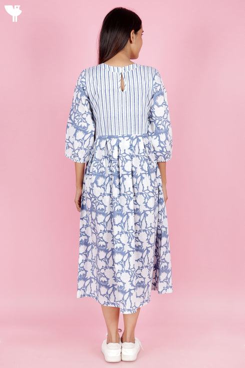 Cambric Cotton Dress With Sequins