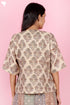 Chanderi Silk Top With Block Print