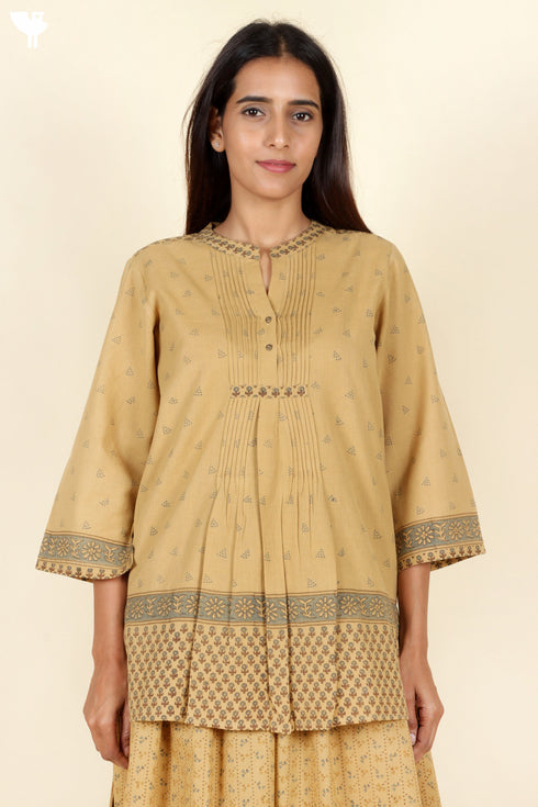 Khaadi Cotton Top In Block Print