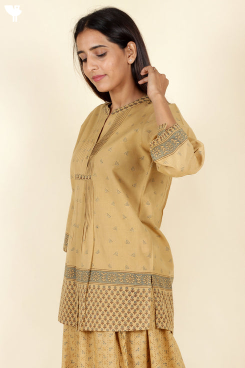 Khaadi Cotton Top In Block Print