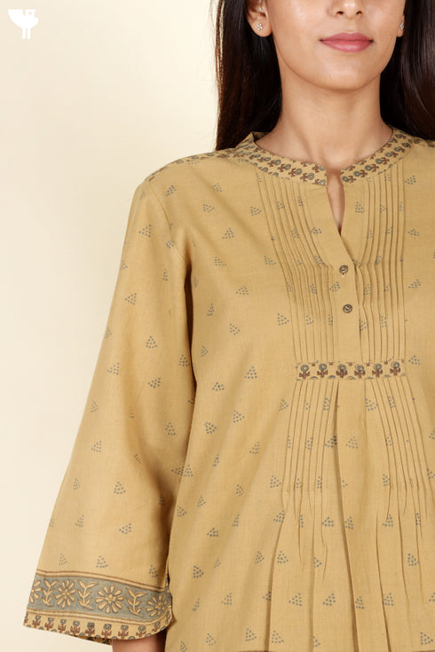 Khaadi Cotton Top In Block Print